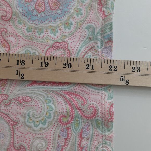 Lauren Ralph Lauren Black Label Pajama Set L Boxer Short Sleeveless Pink Paisley - Picture 11 of 14